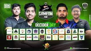 Bingo Nachos x IGL BGMI GAMEON CUP  Semi Final  Decider Day ft IQOOSoul godlike Teamomega [upl. by Arodoet]