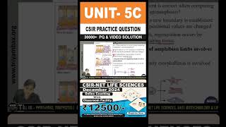 CSIR Practice Question  Unit 6 Plant  Topic C Morphogenesis and organogenesis in animals [upl. by Oric]