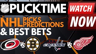 NHL Predictions and Best Bets  Capitals vs Red Wings  Rangers vs Islanders  PuckTime Apr 9 [upl. by Nnil]