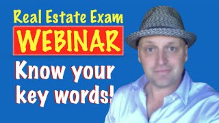 Know your Keywords for the Real Estate Exam [upl. by Annaiviv332]