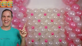 PARED DE GLOBOS  como hacer una pared de globos  decoracion con globos  GUSTAVO GG [upl. by Durward]