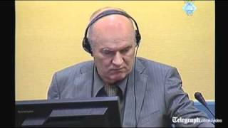 Ratko Mladic in court war crimes charges obnoxious [upl. by Araccat]