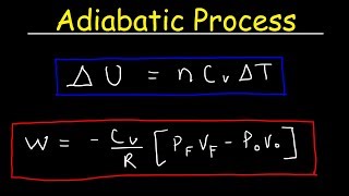 Adiabatic Process  Work Heat amp Internal Energy Gamma Ratio Thermodynamics amp Physics [upl. by Hubbard]