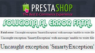 SOLUCION Fatal error Uncaught exception SmartyException whih message unable to write file [upl. by Elohcin]