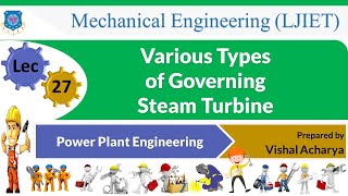 L 27 Governing of Steam Turbine  Power Plant Engineering  Mechanical [upl. by Releehw]