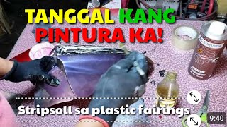 PAGTANGGAL NG PINTURA SA PLASTIC FAIRINGS I PAINT REMOVER I DA HUSTLERS TV [upl. by Aivilo397]