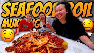 Giant King Crab Seafood Boil  Giant Shrimp  Snow Crab  Mussels Mukbang 먹방 Eating Show SO GOOD [upl. by Ardussi]