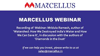 Marcellus Webinar Author Mridula Ramesh on Indias looming water crisis [upl. by Ahsilla29]