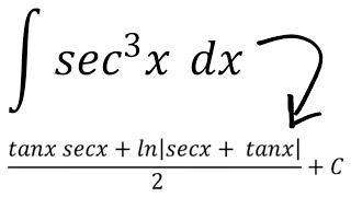 Integral of sec³x [upl. by Eidoj]