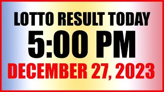 Lotto Result Today 5pm December 27 2023 Swertres Ez2 Pcso [upl. by Hcirdeirf]