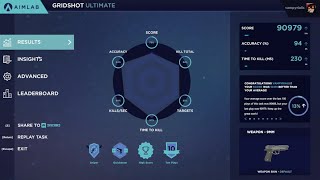Aim Lab  Gridshot Ultimate  High Score 90K [upl. by Ziom]