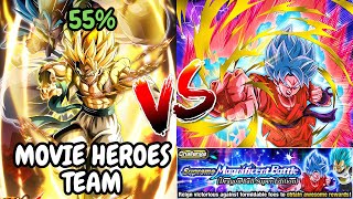 MOVIE HEROES TEAM VS SUPREME MAGNIFICENT BATTLE DRAGON BALL SUPER EDITION STAGE 3 DOKKAN BATTLE [upl. by Onder]