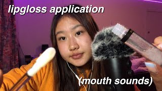 ASMR  Lip Gloss Application  Kisses [upl. by Ehtylb]