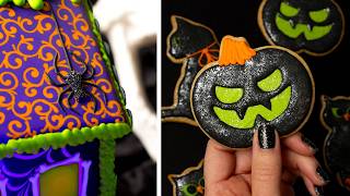 30 Minutes Halloween Cookie Decorating 🎃👻 [upl. by Ellenohs260]