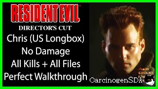 Resident Evil PS1 No Damage  Chris Original Kill All Enemies PERFECT WALKTHROUGH [upl. by Jovita282]