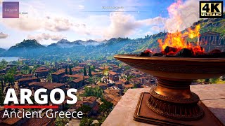 Walking in the Ancient Greek City of Argos  Assassins Creed Odyssey  4K Ultra Max Graphics [upl. by Ednyl]