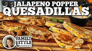 Blackstone Bettys Jalapeno Popper Quesadillas  Blackstone Griddles [upl. by Yragerg]