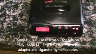 Sony D180K Portable Car Discman CD Player for sale on eBay  by TexElec [upl. by Rednijar]