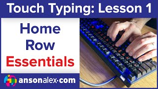 Touch Typing Home Row Essentials Lesson 1 [upl. by Atinuhs812]