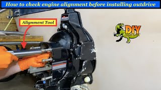 Check Alignment on Mercruiser outdrive and inboard engine before installing outdrive [upl. by Stan]