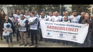 Hazine ve Maliye Bakanlığı önünde Giyim Yardımı Hakkında Basın Açıklaması [upl. by Cohette608]