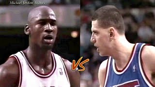 12121992 Michael Jordan vs Drazen Petrovic Big Duel MJ One Man Game amp 63 Pts Total [upl. by Ispep]