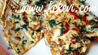 Turkish Crepe With Red Pepper And Parsley [upl. by Llerol]