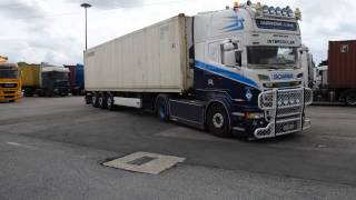 Scania R560 Nordik Line  Scania R500 V8  DAF XF 105460 au Havre [upl. by Arhoz]