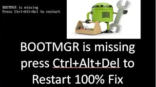 bootmgr is missing press ctrlaltdel to restart in hindi 100 FIX [upl. by Annavoeg]