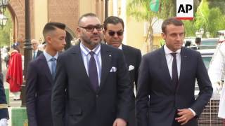 Macron and King Mohammed VI hold talks in Rabat [upl. by Fiedling335]