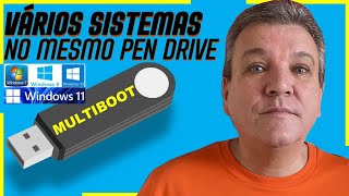 PEN DRIVE MULTIBOOT COM VÁRIOS SISTEMAS OPERACIONAIS WINDOWS 7 8 10 E 11 [upl. by Ranger]