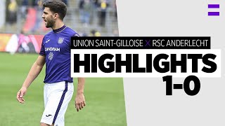 Highlights Union SaintGilloise  RSC Anderlecht  20212022  A derby loss [upl. by Streeto]