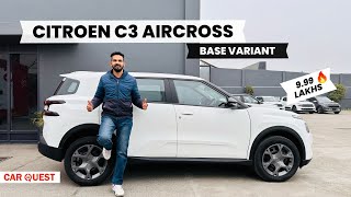 Citroen C3 Aircross Base Variant Walkaround  Car Quest [upl. by Hoeve]