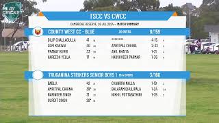 Melbourne Cricket AssociationWest T20Div ARd16 Truganina Strikers Yellow v County West CC  Blue [upl. by Malvie]