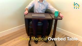 Drive Medical Overbed Table Double Top Instructions [upl. by Devinna]