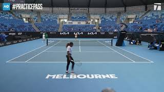 Coco Gauff practices with Sorana Cîrstea at the 2024 Australian Open  Practice Pass [upl. by Luna]