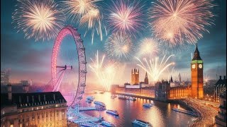 Happy New Year London City Walk at New Years Eve Welcome to Year 2024 [upl. by Ahtreb]