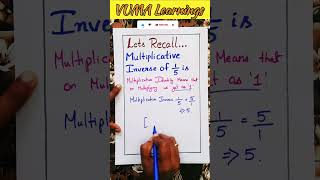 MULTIPLICATIVE INVERSE maths aptet youtubeshorts [upl. by Novonod580]