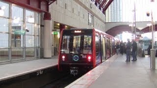 The new DLR trains at Canary Wharf [upl. by Uhp333]