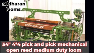 பிக் amp பிக் மெக்கானிக்கல்54inch 4x4 pick amp pick mechanical open reed mediumduty oil pump type loom [upl. by Joellen]