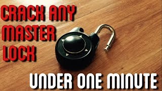 How To Crack ANY Master Lock Combination  Under One Minute [upl. by Surovy]