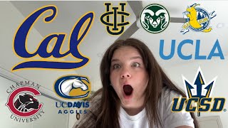 College Decision Reactions 2024 UCLA UCSD UCI CSU amp UNCO Berkeley Acceptance [upl. by Supmart]