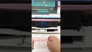 Typing game with my cute keyboard keycaps typingpractice keyboardtyping asmr [upl. by Nonnad]