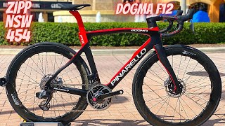 Pinarello DOGMA F12 DISC ZIPP 454 NSW THE FERRARI OF BIKES [upl. by Esimorp]