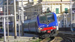 Treni di tutti i tipi alla stazione di Sestri Levante Frecciabianca intercity e tanto altro [upl. by Urbani]