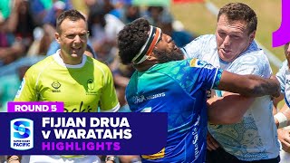 Fijian Drua v Waratahs Highlights  Round 5  Super Rugby Pacific 2024 [upl. by Aiyotal]