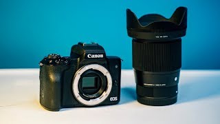 Best Lens for Canon M50 — Sigma 16mm 14 Review and Video Test [upl. by Etteniuq]