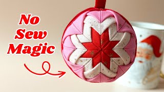 Exclusive Tips Easy No Sew Quilted Christmas Ornament [upl. by Ciapas]