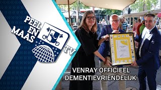 Venray officieel dementievriendelijk  24 september 2024  Peel en Maas TV Venray [upl. by Tenaej]