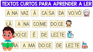 Textos curtos para aprender a ler  Aprendendo a ler em casa Ensinando meu filho [upl. by Annej425]